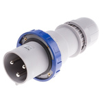 Scame IP67 Blue Cable Mount 2P + E Industrial Power Plug, Rated At 125A, 230 V