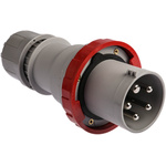 Scame IP67 Red Cable Mount 3P + N + E Industrial Power Plug, Rated At 125A, 415 V