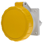 Scame IP67 Yellow Panel Mount Socket, Rated At 32A, 100 → 130 V