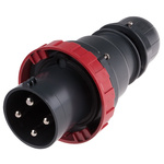 Scame IP66 Red Cable Mount 3P + E Industrial Power Plug, Rated At 64A, 415 V