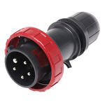 Scame IP66 Red Cable Mount 3P + N + E Industrial Power Plug, Rated At 16A, 415 V