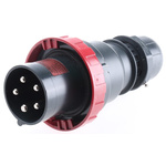 Scame IP66 Red Cable Mount 3P + N + E Industrial Power Plug, Rated At 64A, 415 V