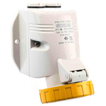 Scame IP66, IP67 Yellow Wall Mount 2P + E Industrial Power Socket, Rated At 16A, 110 V