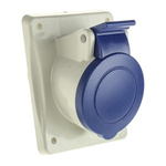 Scame IP44 Blue Panel Mount 2P + E Heavy Duty Power Connector Socket, Rated At 16A, 230 V