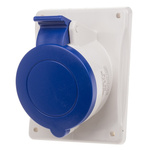 Scame IP44 Blue Panel Mount 2P + E Heavy Duty Power Connector Socket, Rated At 32A, 230 V