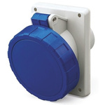 Scame IP66, IP67 Blue Panel Mount 2P + E Heavy Duty Power Connector Socket, Rated At 32A, 230 V