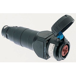 Eaton, GHG IP54, IP66 Black Cable Mount 5P Heavy Duty Power Connector Socket, Rated At 32A, 415 V