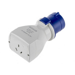 Scame IP20 Blue 1 x 2P + E, 1 x 2P + E Industrial Power Connector Adapter Plug, Socket, Rated At 16A, 250 V