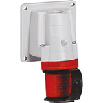 Legrand, P17 Tempra Pro IP44 Red Wall Mount 3P + E Right Angle Industrial Power Plug, Rated At 32A, 415 V