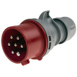 Scame, Optima IP44 Red Cable Mount 6P + E Industrial Power Plug, Rated At 16A, 415 V