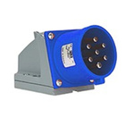 Scame, Optima IP44 Red Wall Mount 6P + E Right Angle Industrial Power Plug, Rated At 16A, 415 V