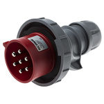 Scame, Optima Seven IP66, IP67 Red Cable Mount 6P + E Industrial Power Plug, Rated At 32A, 415 V