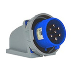 Scame, Optima IP67 Red Wall Mount 6P + E Right Angle Industrial Power Plug, Rated At 32A, 415 V