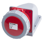 Scame, Optima IP67 Red Wall Mount 6P + E Right Angle Industrial Power Socket, Rated At 16A, 415 V