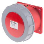 Scame, Optima IP67 Red Panel Mount 6P + E Industrial Power Socket, Rated At 32A, 415 V