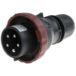Scame IP66 Red Cable Mount 3P + N + E Power Connector Plug ATEX, IECEx, Rated At 32A, 346 → 415 V