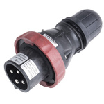 Scame IP66 Red Cable Mount 3P + E Power Connector Plug ATEX, IECEx, Rated At 32A, 380 → 415 V