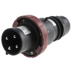 Scame IP66 Red Cable Mount 3P + E Power Connector Plug ATEX, IECEx, Rated At 64A, 380 → 415 V