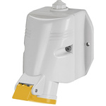 Scame IP44 Yellow Wall Mount 2P + E Industrial Power Socket, Rated At 32A, 110 V