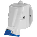 Scame IP44 Blue Wall Mount 2P + E Industrial Power Socket, Rated At 32A, 230 V