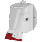 Scame IP44 Red Wall Mount 3P + E Industrial Power Socket, Rated At 32A, 415 V