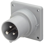 Scame IP44 Yellow Panel Mount 2P + E Industrial Power Plug, Rated At 16A, 110 V