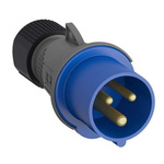 Amphenol Industrial, Easy & Safe IP44 Blue Cable Mount 2P + E Industrial Power Plug, Rated At 16A, 230 V