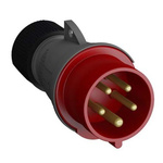 Amphenol Industrial, Easy & Safe IP44 Red Cable Mount 3P + N + E Industrial Power Plug, Rated At 16A, 415 V