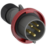 Amphenol Industrial, Easy & Safe IP67 Red Cable Mount 3P + N + E Industrial Power Plug, Rated At 16A, 415 V