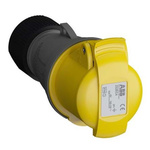 ABB, Easy & Safe IP44 Yellow Cable Mount 2P + E Industrial Power Socket, Rated At 32A, 110 V