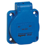 Legrand IP44 Blue Panel Mount 2P + E Industrial Power Socket, Rated At 16A, 230 V
