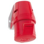 Bals IP44 Red Wall Mount 3P + E Industrial Power Socket, Rated At 32A, 415 V