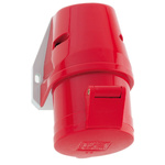 Bals IP44 Red Wall Mount 3P + N + E Industrial Power Socket, Rated At 32A, 415 V