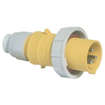 Bals IP67 Yellow Cable Mount 2P + E Industrial Power Plug, Rated At 16A, 110 V