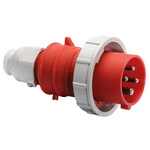 Bals IP67 Red Cable Mount 3P + E Industrial Power Plug, Rated At 16A, 415 V