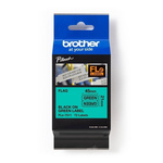 Brother Black on Green Label Printer Tape & Label, 45 mm Width