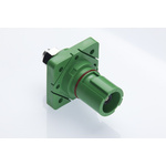 Radiall, SPPC-HK IP2X, IP67 Orange Cable Mount 1P Industrial Power Socket, Rated At 250A, 1.25 kV,With Phase Inverter