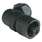 Hirschmann, CA IP66, IP67 Black Screw 3 + PE Angled Industrial Power Socket, Rated At 10A, 230 V, 400 V