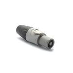 Amphenol Audio, HP IP54 Grey Cable Mount 3P Power Connector Plug, Rated At 25A, 3.2 kV No
