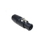 Amphenol Audio, HPT IP65 Black Panel Mount 3P Power Connector Socket, Rated At 16A, 250 V No