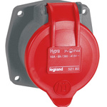 Legrand, Hypra IP44 Red 3P+E Industrial Power Socket, Rated At 16A, 415 V No