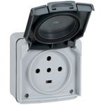 Legrand, Plexo IP55 Grey Surface Mount 3P + N + E Socket Socket, Rated At 20A, 400 V No