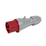 Legrand, P 17 Tempra Pro IP44 Red 2P+E Industrial Power Plug, Rated At 32A, 415 V No