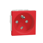 Schneider Electric, New Unica IP3X Red Flush Mount 2P+E Socket Socket, Rated At 16A, 250 V