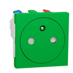 Schneider Electric, New Unica IP4X Green Flush Mount 2P+E Socket Socket, Rated At 16A, 250 V