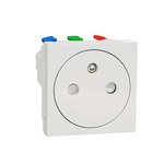 Schneider Electric, New Unica IP4X White Flush Mount 2P+E Socket Socket, Rated At 16A, 250 V