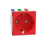 Schneider Electric, New Unica IP21D Red Flush Mount 2P+E Socket Socket, Rated At 16A, 250 V
