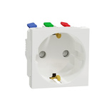 Schneider Electric, New Unica IP21D White Flush Mount 2P+E Socket Socket, Rated At 16A, 250 V