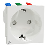 Schneider Electric, New Unica IP21D White Flush Mount 2P+E Socket Socket, Rated At 16A, 250 V