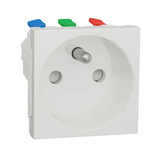 Schneider Electric, New Unica IP4X White Flush Mount 2P+E Socket Socket, Rated At 16A, 250 V